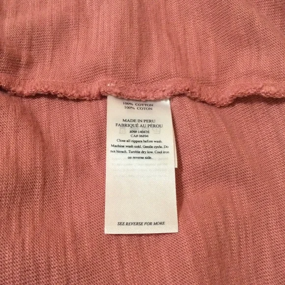 Faherty Men’s Slub Cotton 1/4 Zip Summer Red Sweater Size XXL - Picture 9 of 10